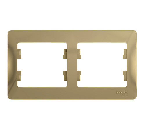 Рамка 2 поста Systeme Electric GLOSSA, горизонтальная, титан