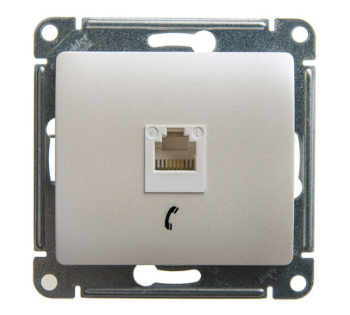 Розетка 1xRJ11 Systeme Electric GLOSSA, перламутр