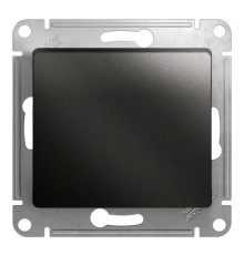 Выключатель 1-клавишный кнопочный Systeme Electric GLOSSA, скрытый монтаж, антрацит