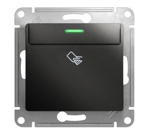 Карточный выключатель Systeme Electric GLOSSA, антрацит