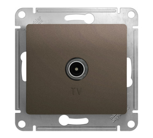 Розетка TV Systeme Electric GLOSSA, одиночная, шоколад