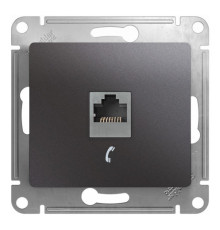 Розетка 1xRJ11 Systeme Electric GLOSSA, графит