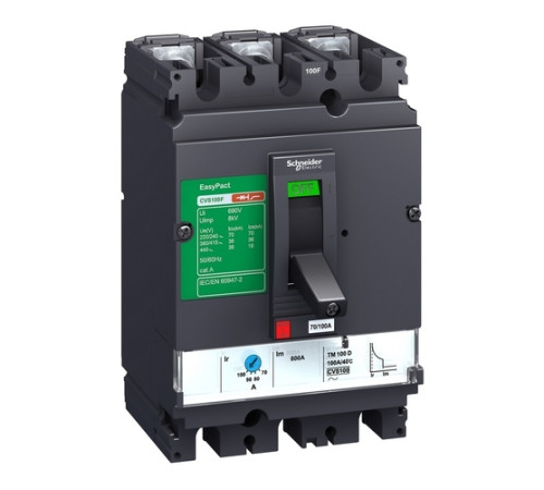 Силовой автомат Schneider Electric EasyPact CVS 16, TM-D, 36кА, 3P, 100А