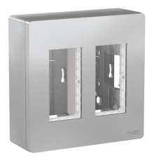UNICA SYSTEM+ БЛОК открытой установки 2х2 АЛЮМИНИЙ