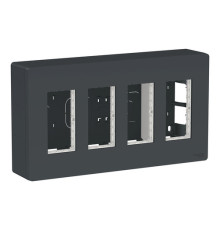 UNICA SYSTEM+ БЛОК открытой установки 4х2 АНТРАЦИТ