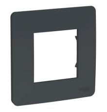 Рамка 1 пост Schneider Electric UNICA NEW STUDIO, монолитная, антрацит