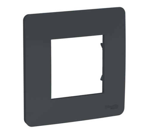 Рамка 1 пост Schneider Electric UNICA NEW STUDIO, монолитная, антрацит
