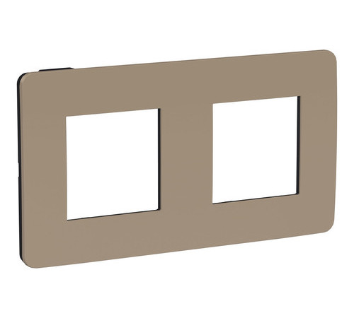 Рамка 2 поста Schneider Electric UNICA NEW STUDIO, два цвета, песочный, антрацит