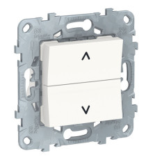 Выключатель для жалюзи без фиксации Schneider Electric UNICA NEW, белый