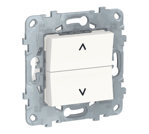Выключатель для жалюзи без фиксации Schneider Electric UNICA NEW, белый