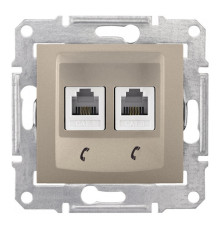 Розетка двойная телефонная RJ11 Schneider Electric SEDNA, титан