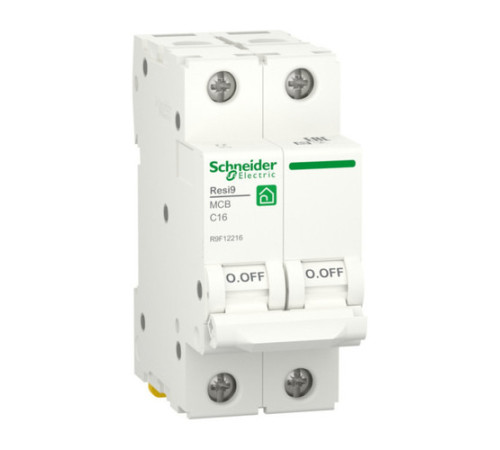 Автоматический выключатель Resi9, 2 полюса, 16А, C, 6 кА