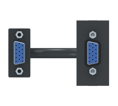 Розетка VGA Schneider Electric UNICA NEW MODULAR, антрацит, NU343254