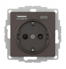 ATLASDESIGN РОЗЕТКА 16А c 2 USB A+C, мех, МОККО