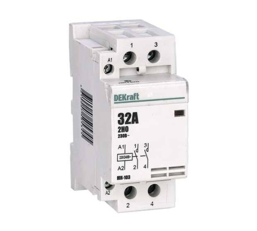 Модульный контактор DEKraft МК-103 2НО 32А 230В AC, 18071DEK