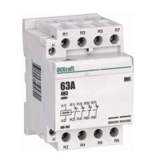Модульный контактор DEKraft МК-103 4НЗ 63А 230В AC, 18091DEK