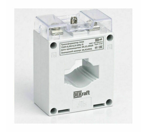 Трансформатор тока DEKraft 200//5А 5ВА, кл.т. 0,5S, 50104DEK