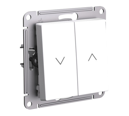 Выключатель для жалюзи 2-клавишный Systeme Electric ATLASDESIGN, скрытый монтаж, белый, ATN000119