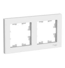 Рамка 2 поста Systeme Electric ATLASDESIGN, лотос, ATN001302