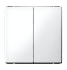 Выключатель 2-клавишный кнопочный Systeme Electric ARTGALLERY, скрытый монтаж, белый