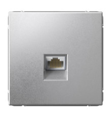 Розетка компьютерная RJ45 кат.6а Systeme Electric ARTGALLERY, скрытый монтаж, алюминий