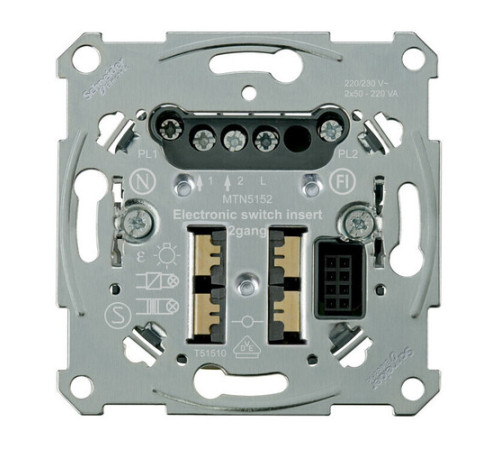 Механизм электронного выключателя PlusLink, 2-клавишный Schneider Electric MERTEN D-LIFE