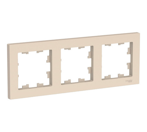 Рамка 3 поста Systeme Electric ATLASDESIGN, бежевый