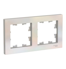 Рамка 2 поста Systeme Electric ATLASDESIGN, жемчуг