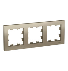 Рамка 3 поста Systeme Electric ATLASDESIGN, шампань