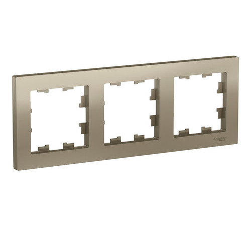 Рамка 3 поста Systeme Electric ATLASDESIGN, шампань