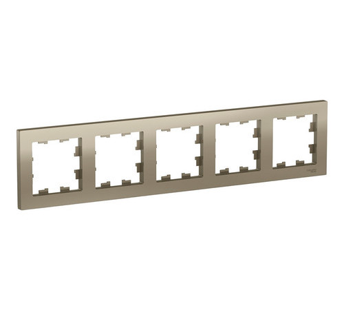Рамка 5 постов Systeme Electric ATLASDESIGN, шампань