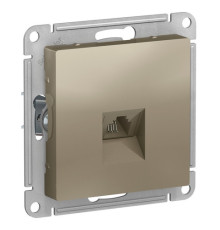 Розетка телефонная 1xRJ11 Systeme Electric ATLASDESIGN, шампань