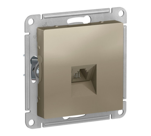 Розетка телефонная 1xRJ11 Systeme Electric ATLASDESIGN, шампань