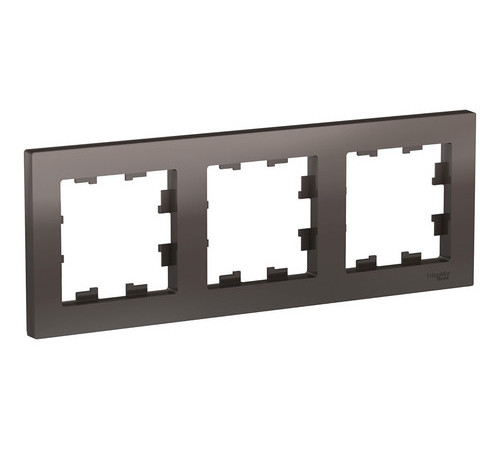 Рамка 3 поста Systeme Electric ATLASDESIGN, мокко