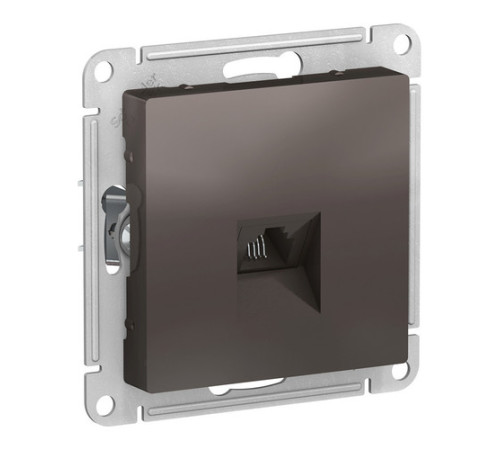 Розетка телефонная 1xRJ11 Systeme Electric ATLASDESIGN, мокко