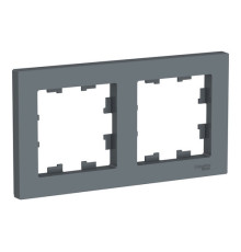 Рамка 2 поста Systeme Electric ATLASDESIGN, грифель