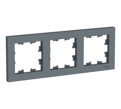 Рамка 3 поста Systeme Electric ATLASDESIGN, грифель