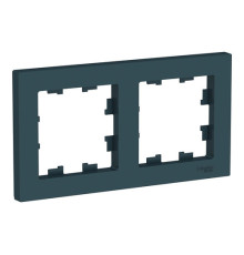 Рамка 2 поста Systeme Electric ATLASDESIGN, изумруд