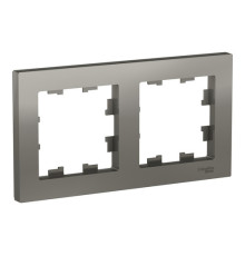 Рамка 2 поста Systeme Electric ATLASDESIGN, сталь