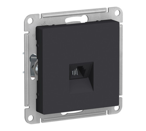 Розетка телефонная 1xRJ11 Systeme Electric ATLASDESIGN, карбон