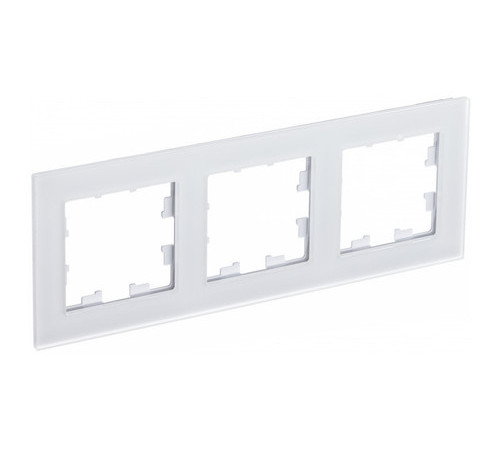 Рамка 3 поста Systeme Electric ATLASDESIGN NATURE, матовое стекло (пластик)