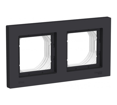 Рамка 2 поста IP44 Systeme Electric ATLASDESIGN AQUA, карбон
