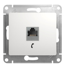 Розетка 1xRJ11 Systeme Electric GLOSSA, белый