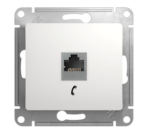 Розетка 1xRJ11 Systeme Electric GLOSSA, белый
