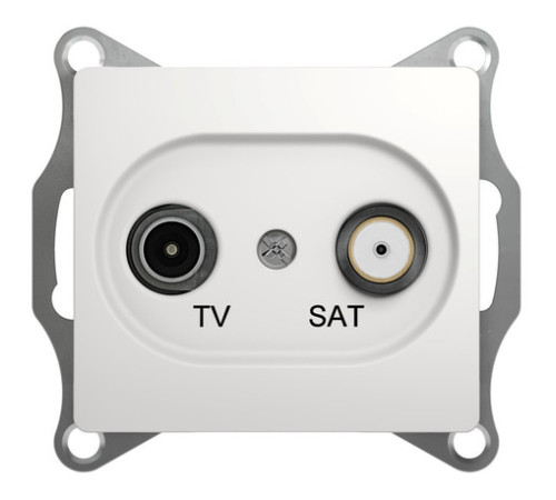 Розетка TV-SAT Systeme Electric GLOSSA, одиночная, белый