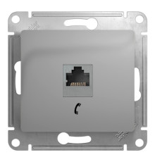 Розетка 1xRJ11 Systeme Electric GLOSSA, алюминий
