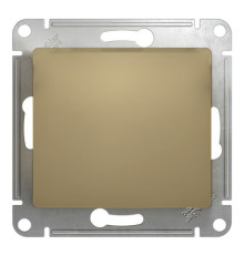Выключатель 1-клавишный кнопочный Systeme Electric GLOSSA, скрытый монтаж, титан
