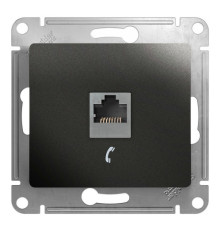 Розетка 1xRJ11 Systeme Electric GLOSSA, антрацит