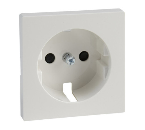 Накладка на розетку Schneider Electric MERTEN SYSTEM M, с заземлением, со шторками, полярно-белый