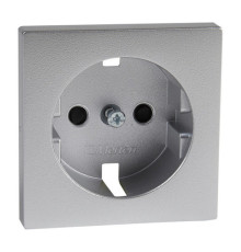 Накладка на розетку Schneider Electric MERTEN SYSTEM M, с заземлением, со шторками, алюминий